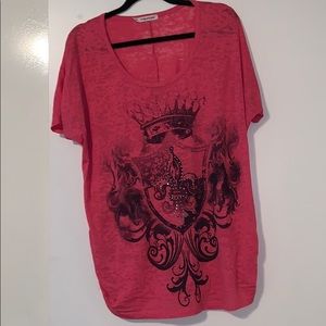 Women’s Maurices Pink Burnout Tee
